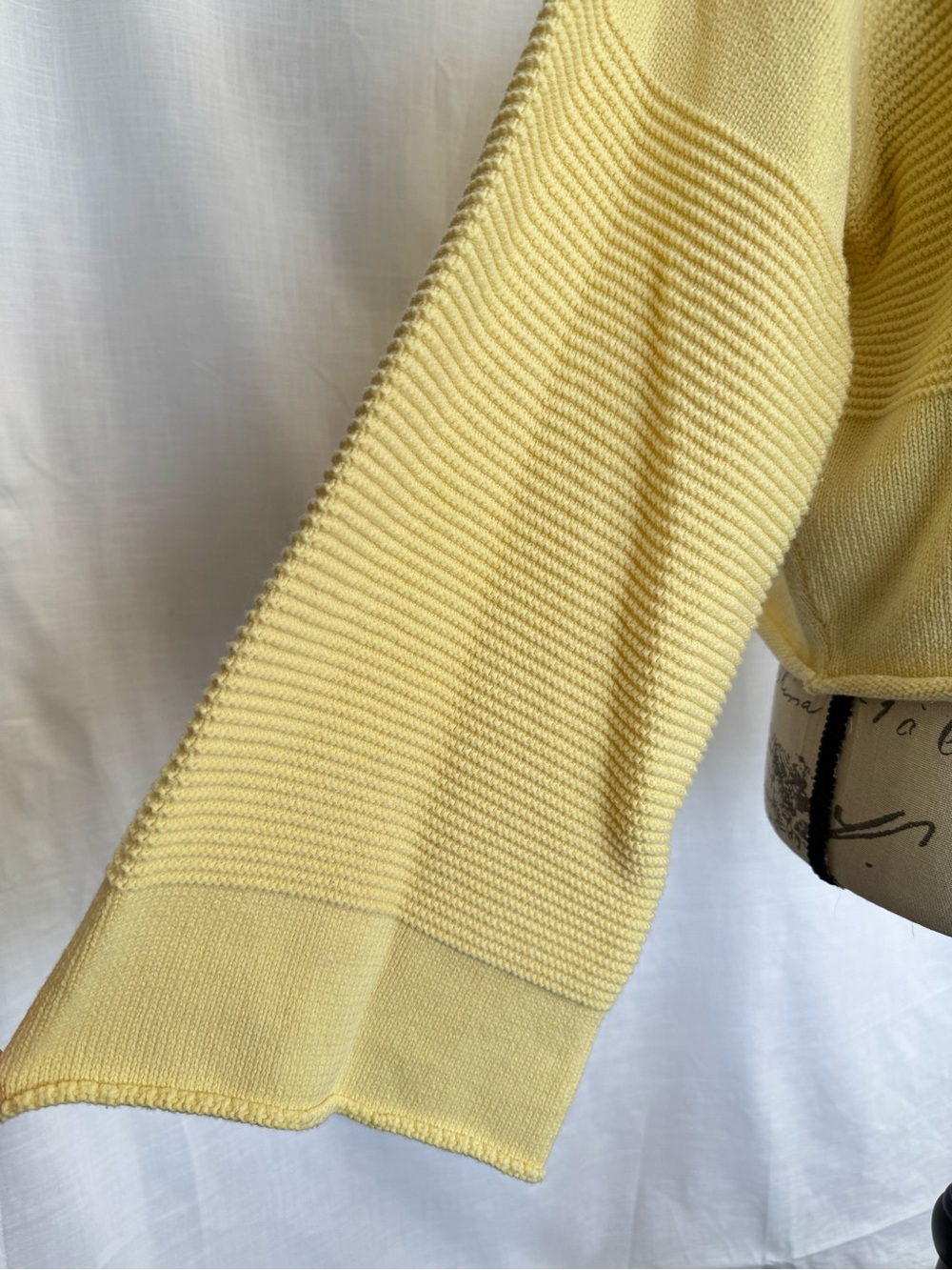 Princess Polly Butter Yellow Cotton Fall Flare Sleeve Cropped Sweater L/XL - Picture 5 of 10